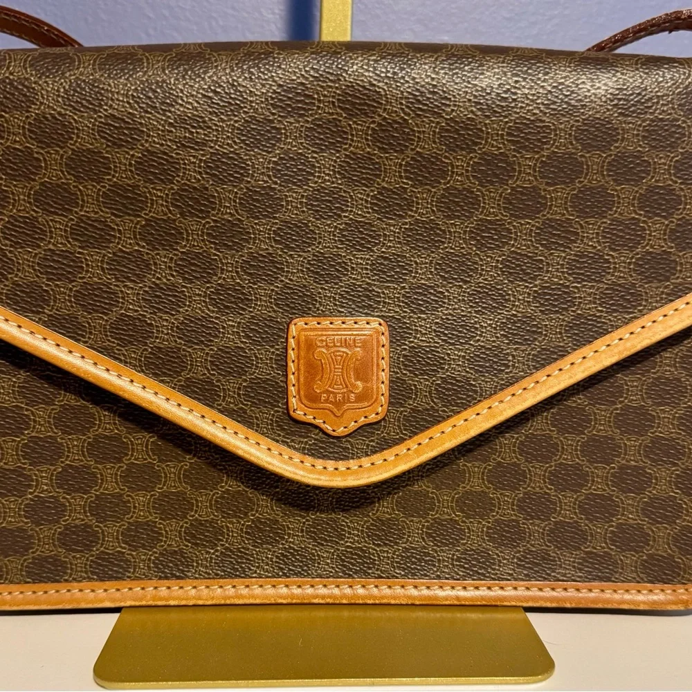 Vintage Celine Macadam Patterned Crossbody Bag and Wallet Set - Picture 2 of 14